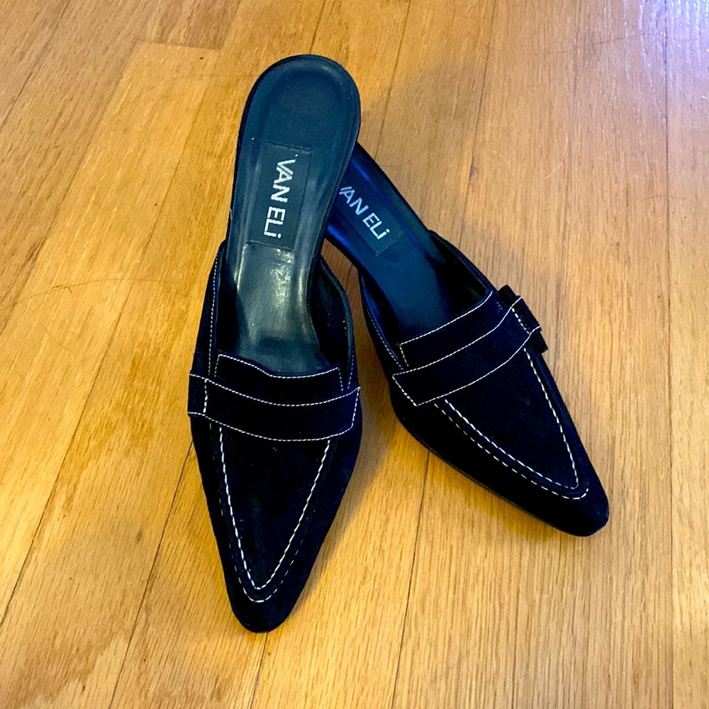 VINTAGE VAN ELI HEELED MULES